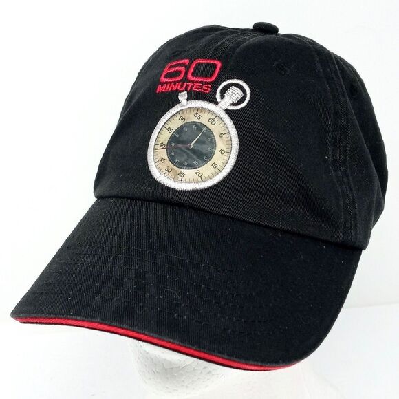 Vintage 60 Minutes CBS News TV Show Adjustable Strapback Baseball Cap Hat - Picture 1 of 9